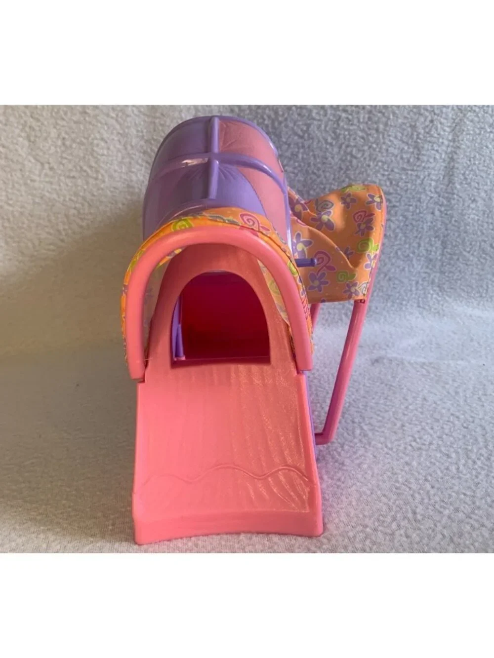 Fisher Price Loving Family Camping Tent Dollhouse Pink Violet Floral Plastic Fun